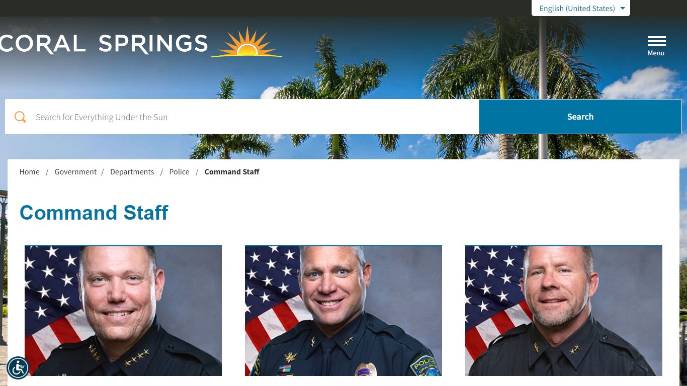 Command Staff - City of Coral Springs